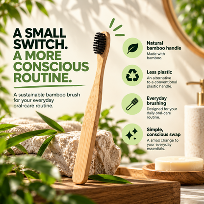 Freysh bamboo toothbrush benefits infographic