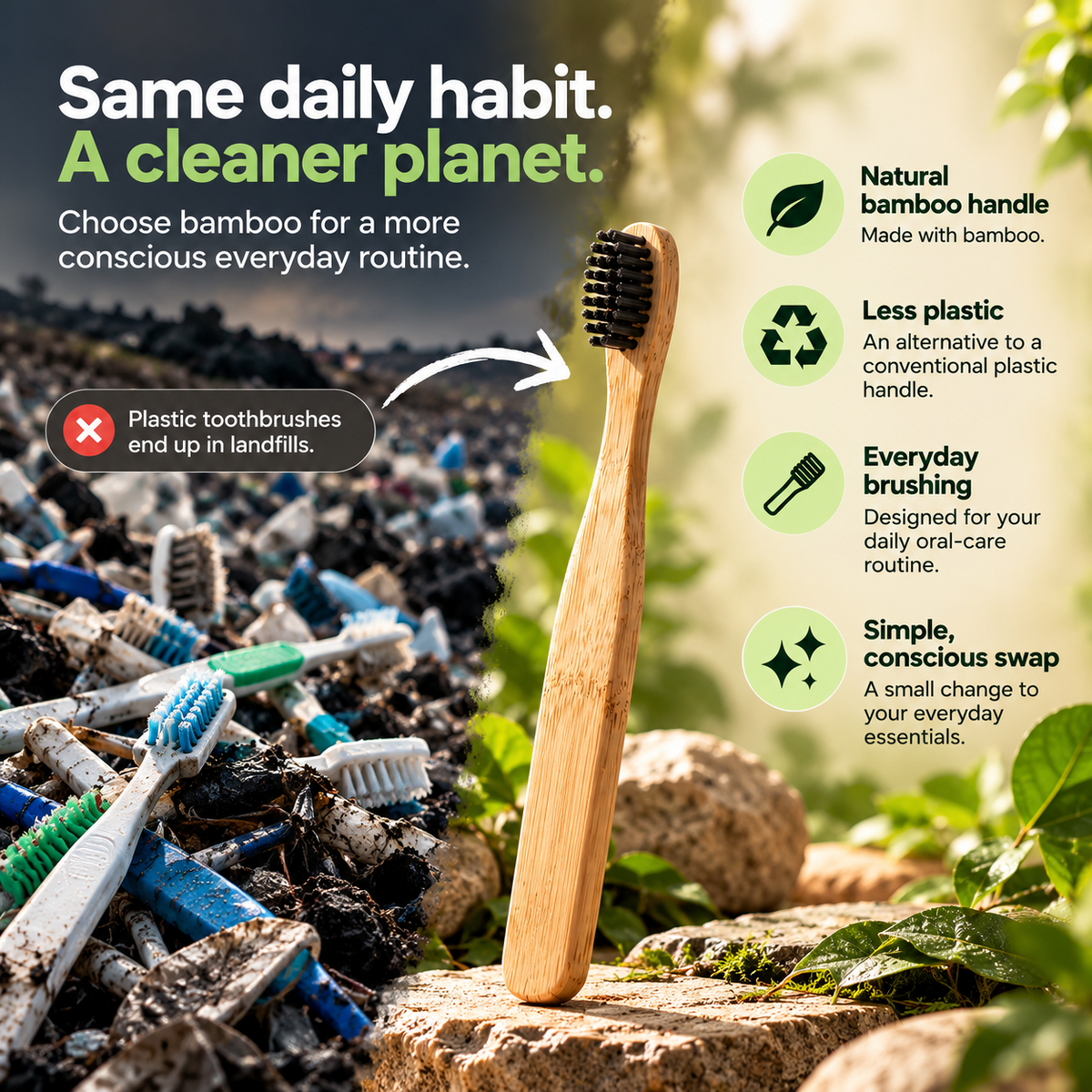 Freysh bamboo toothbrush sustainability comparison